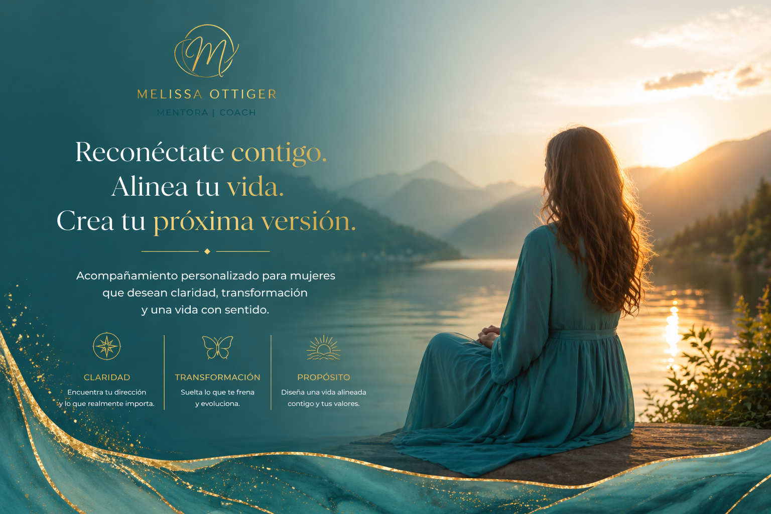 Mensaje inspiracional de Melissa Ottiger sobre reconexión, claridad y propósito.